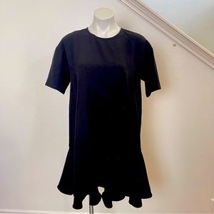 Adrianna Papell short sleeve black shift dress size M
